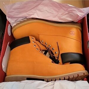 Timberland Orange Leather Boots